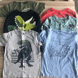 6 shirt bundle!5T boy dinosaur shirt bundle-6 shirts